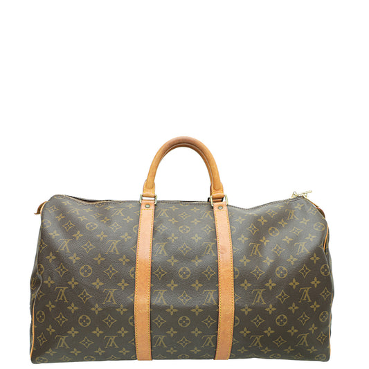 Louis Vuitton Brown Monogram Keepall 50 Bag