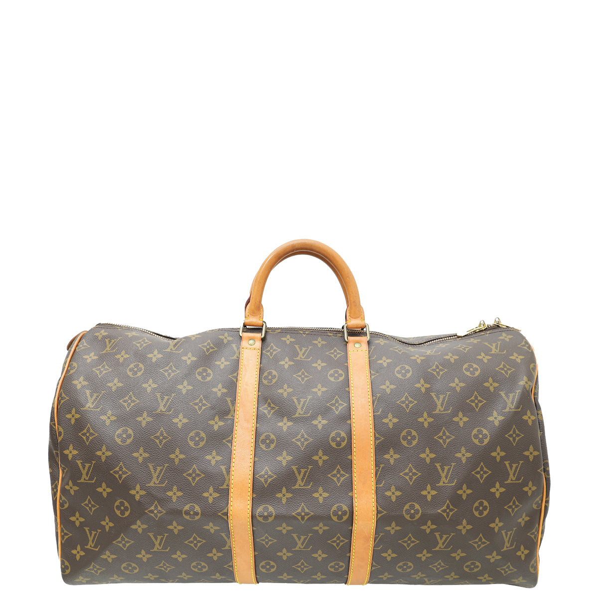 Louis Vuitton Brown Monogram Keepall 55 Bag