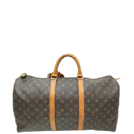 Louis Vuitton Brown Monogram Keepall 50 Bag