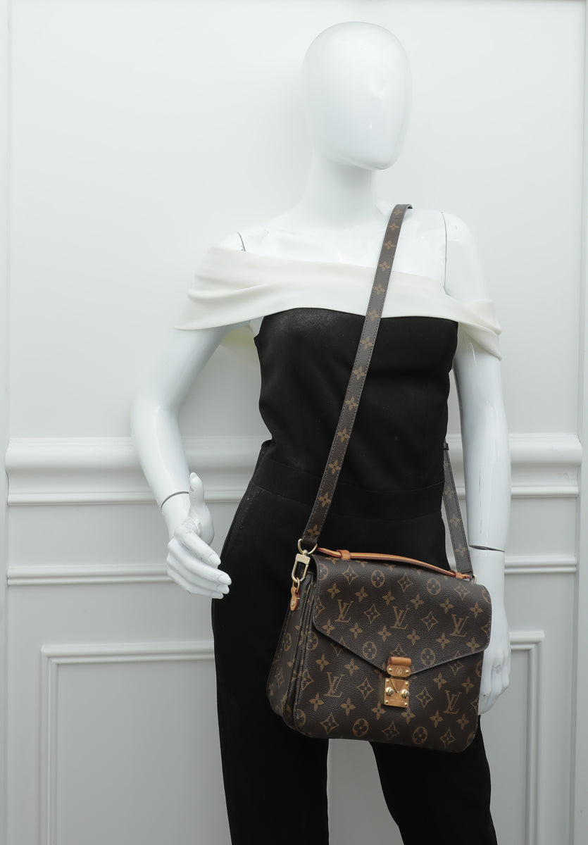 Louis Vuitton Brown Monogram Pochette Metis Bag