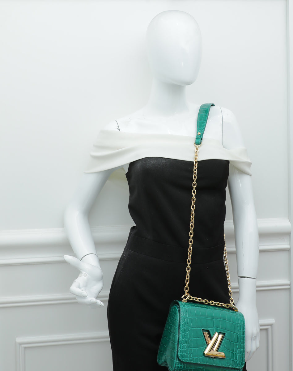 Louis Vuitton Emerald Green Alligator Mississippiensis Twist PM Bag