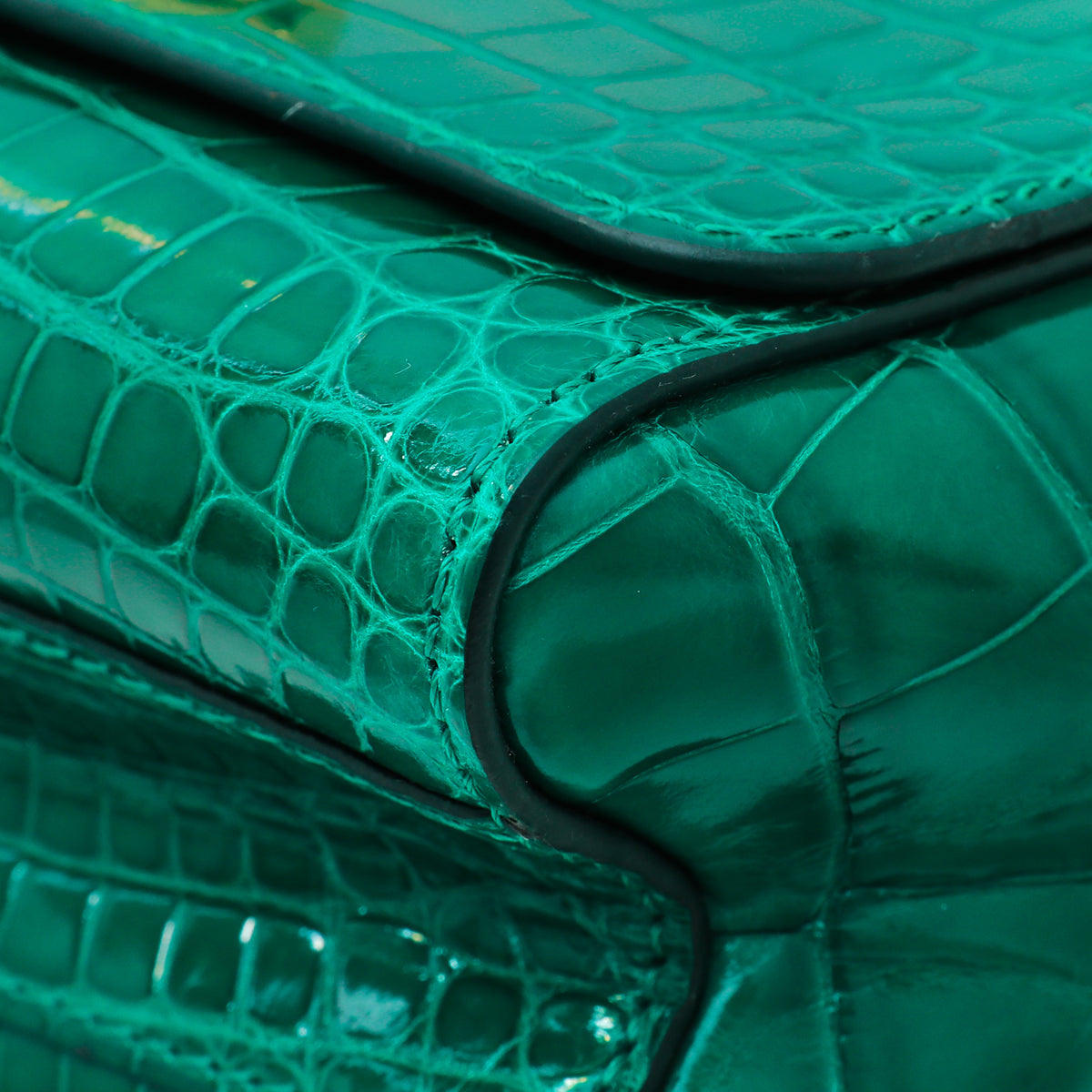 Louis Vuitton Emerald Green Alligator Mississippiensis Twist PM Bag