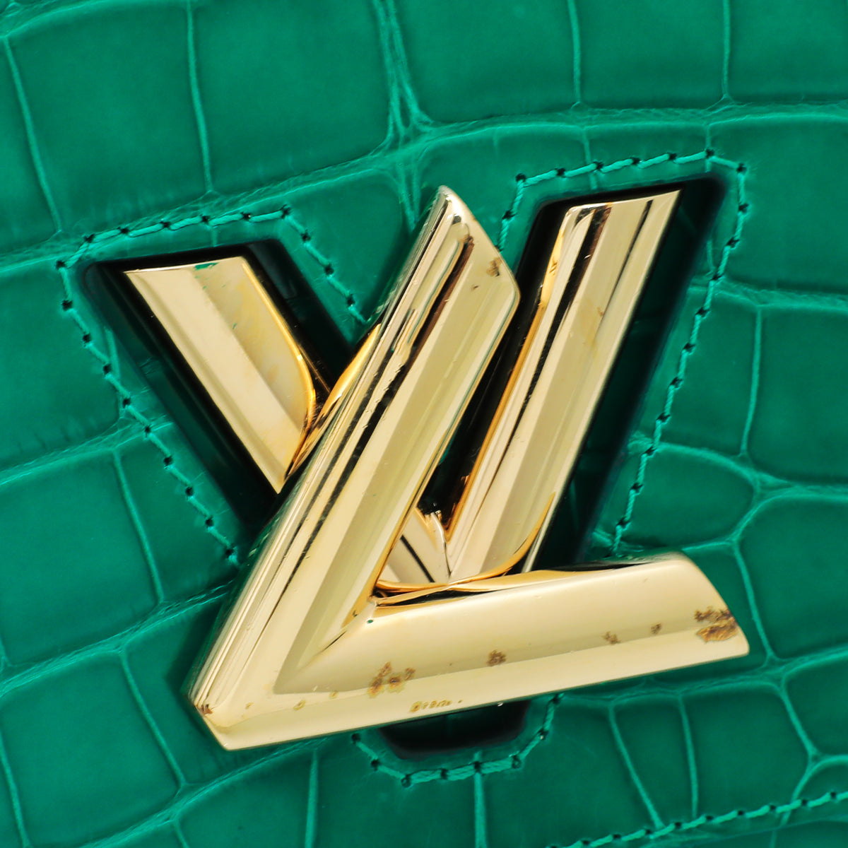 Louis Vuitton Emerald Green Alligator Mississippiensis Twist PM Bag