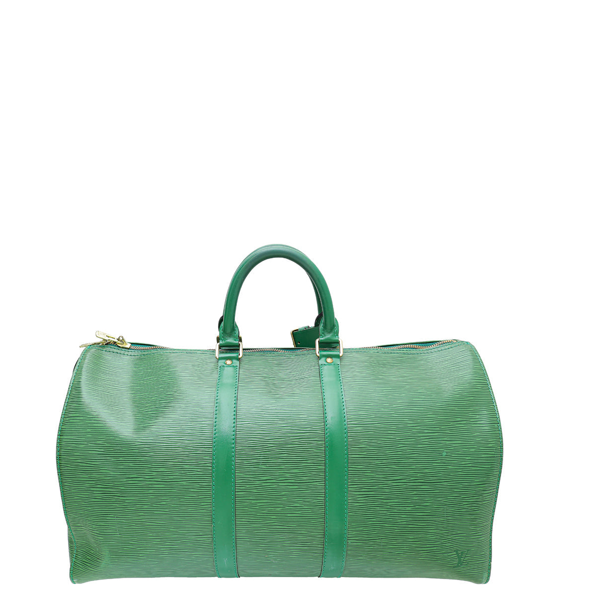 Louis Vuitton Borneo Green Keepall 45 Bag w/ A.P Initials