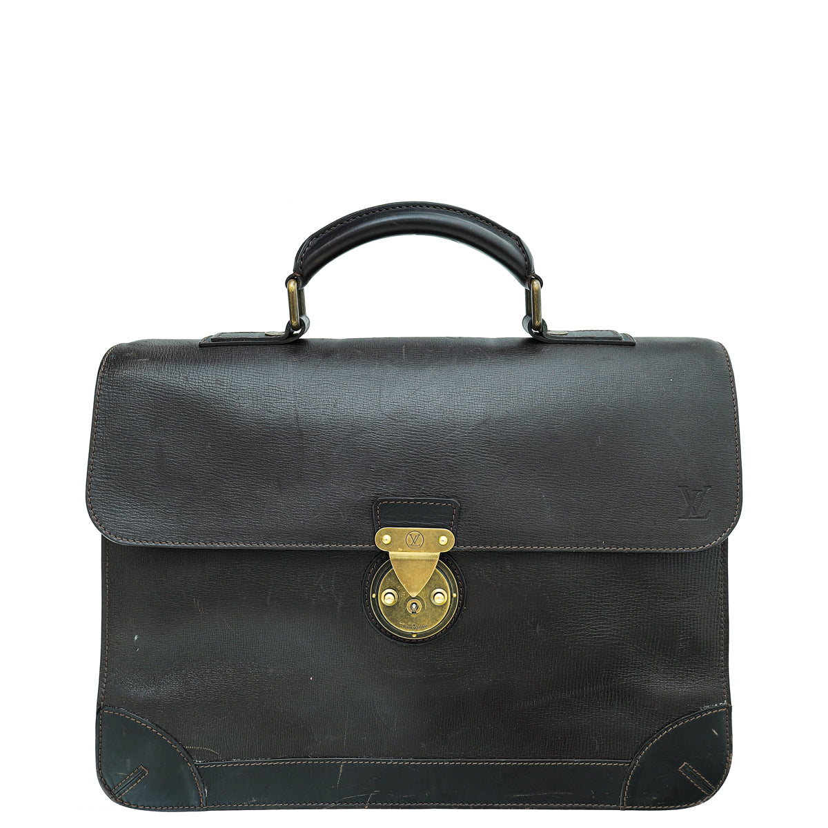 Louis Vuitton Dark Brown Utah Apache Briefcase Bag