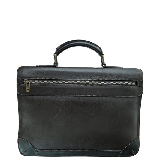 Louis Vuitton Dark Brown Utah Apache Briefcase Bag