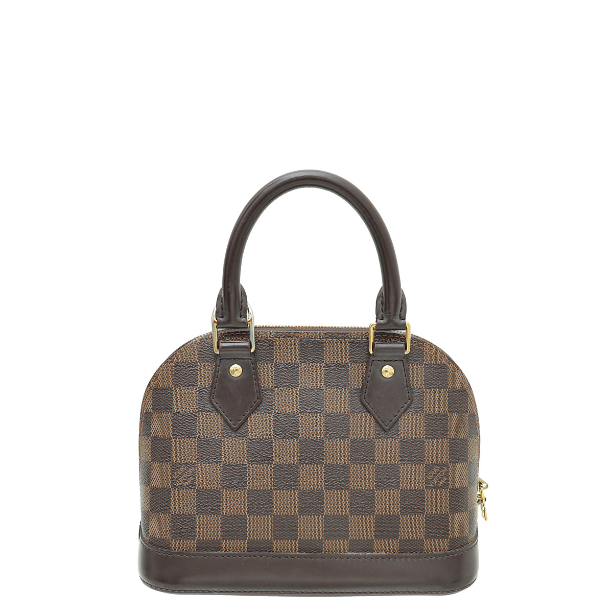 Louis Vuitton Damier Ebene Alma BB Bag W/ PM INITIALS