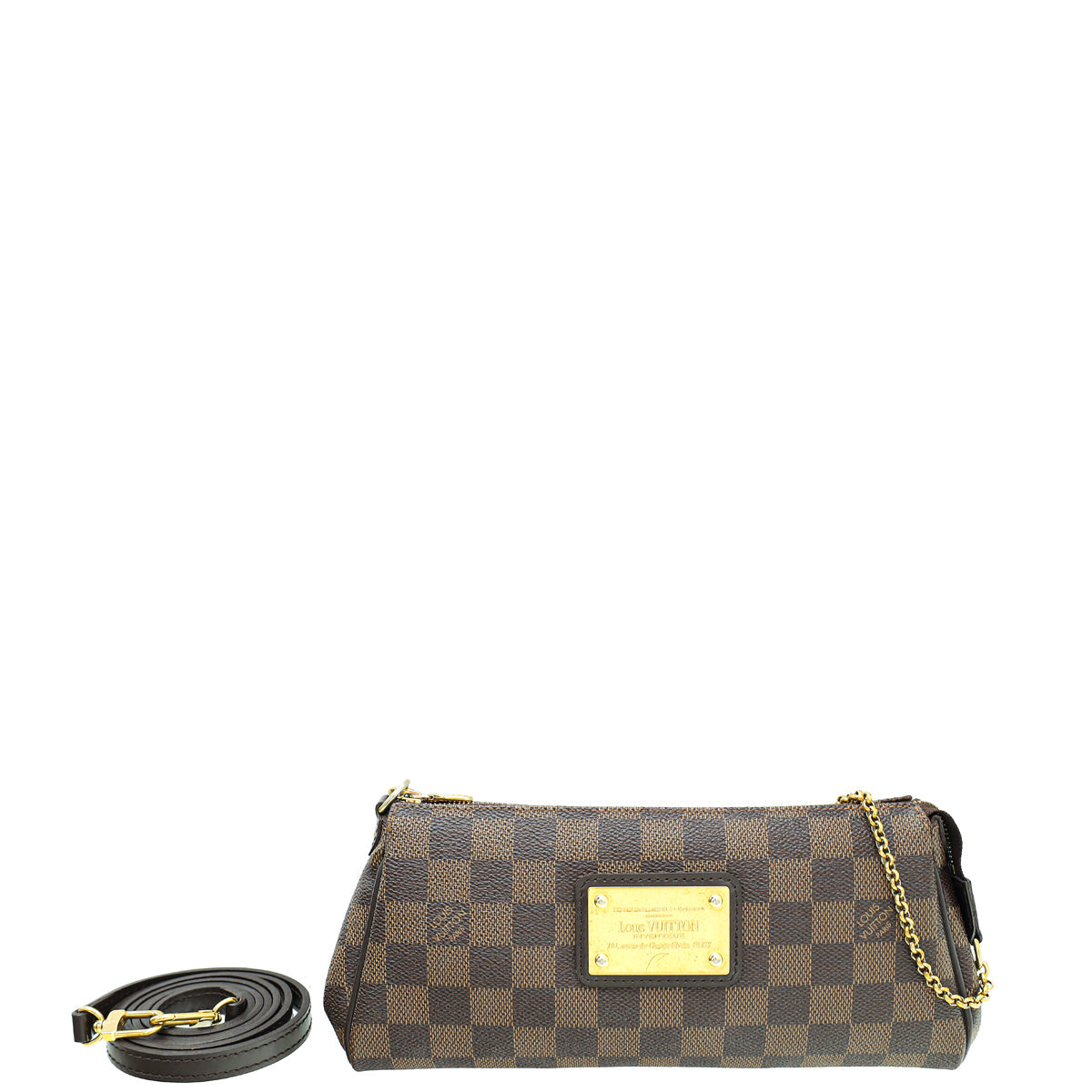 Louis Vuitton Damier Ebene Eva Clutch Bag