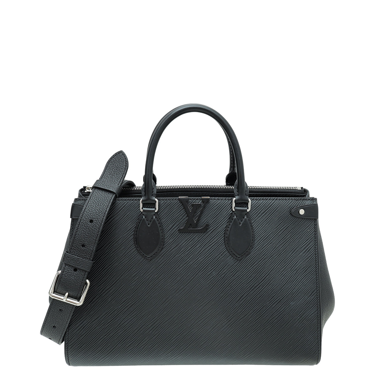 Louis Vuitton Black Grenelle MM Tote Bag