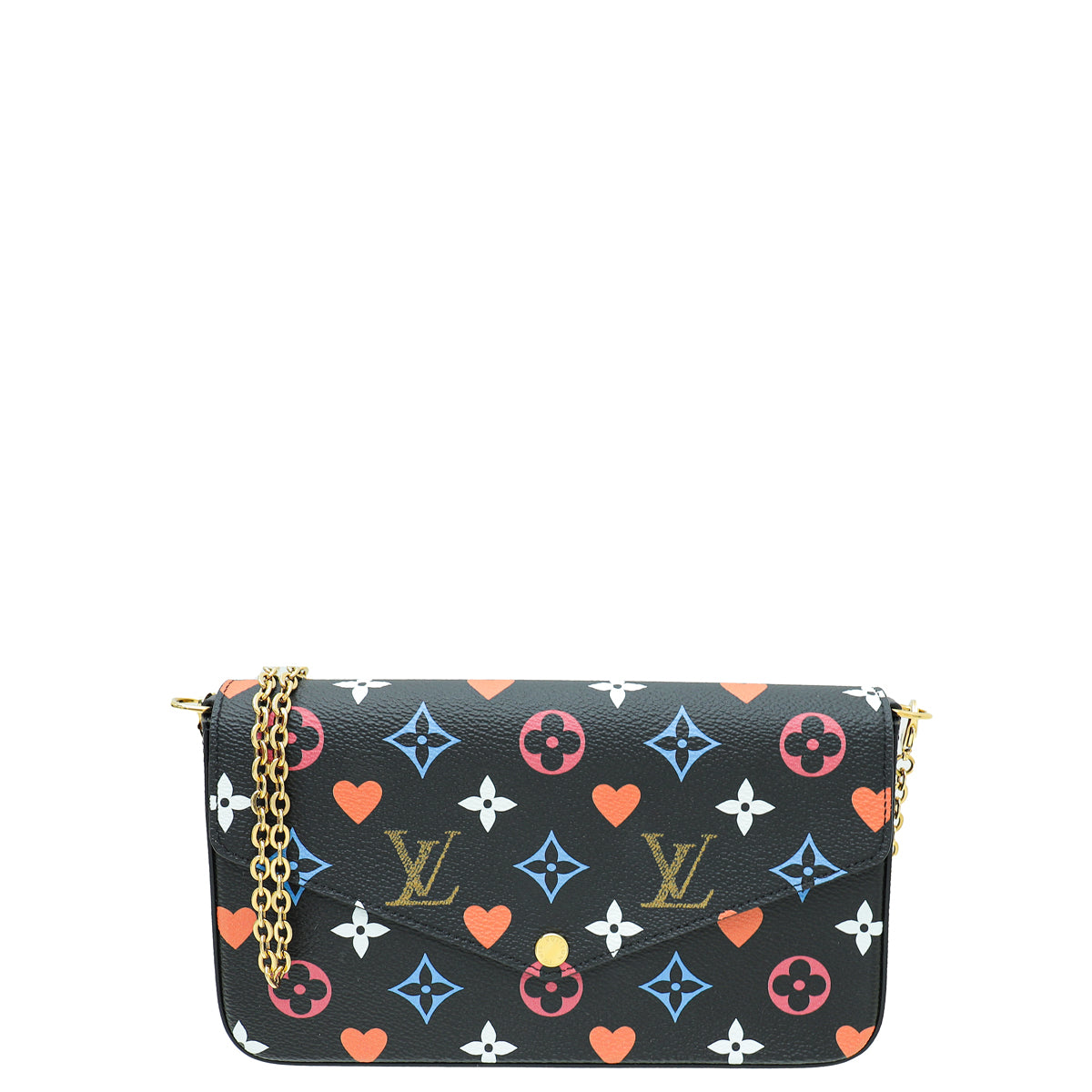 Louis Vuitton Black Multicolor Game On Felicie Pochette