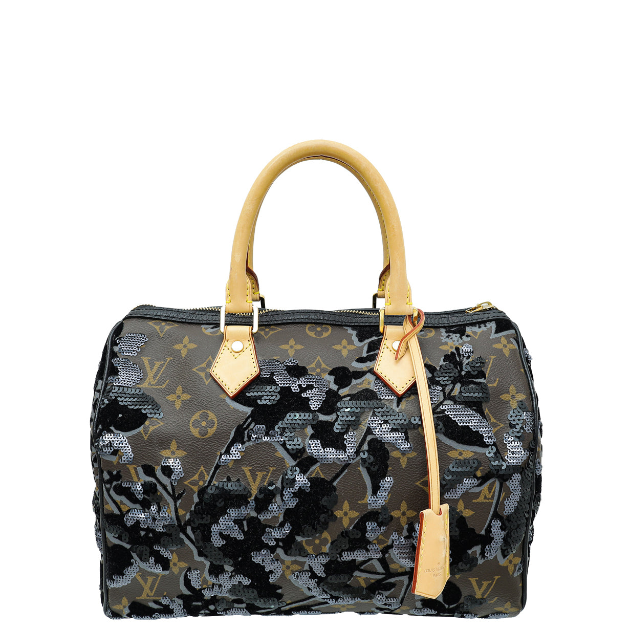 Louis Vuitton Monogram Fleur Jais Speedy 30 Bag