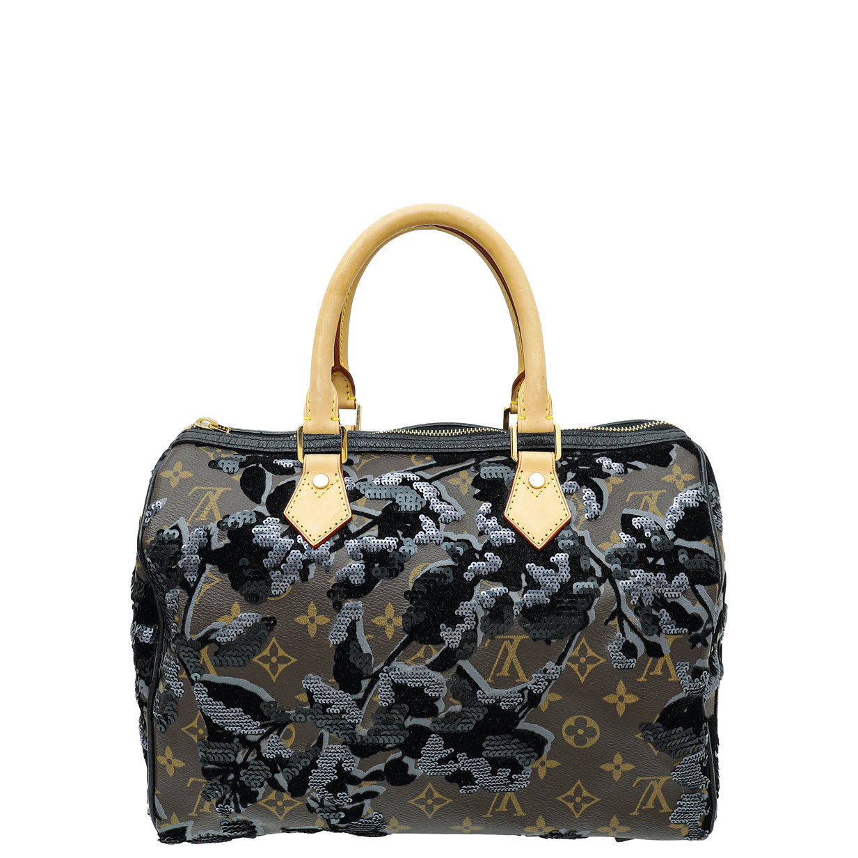 Louis Vuitton Monogram Fleur Jais Speedy 30 Bag