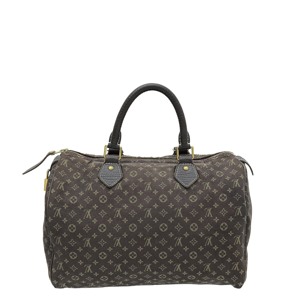 Louis Vuitton Brown Monogram Mini Lin Speedy 30 Bag