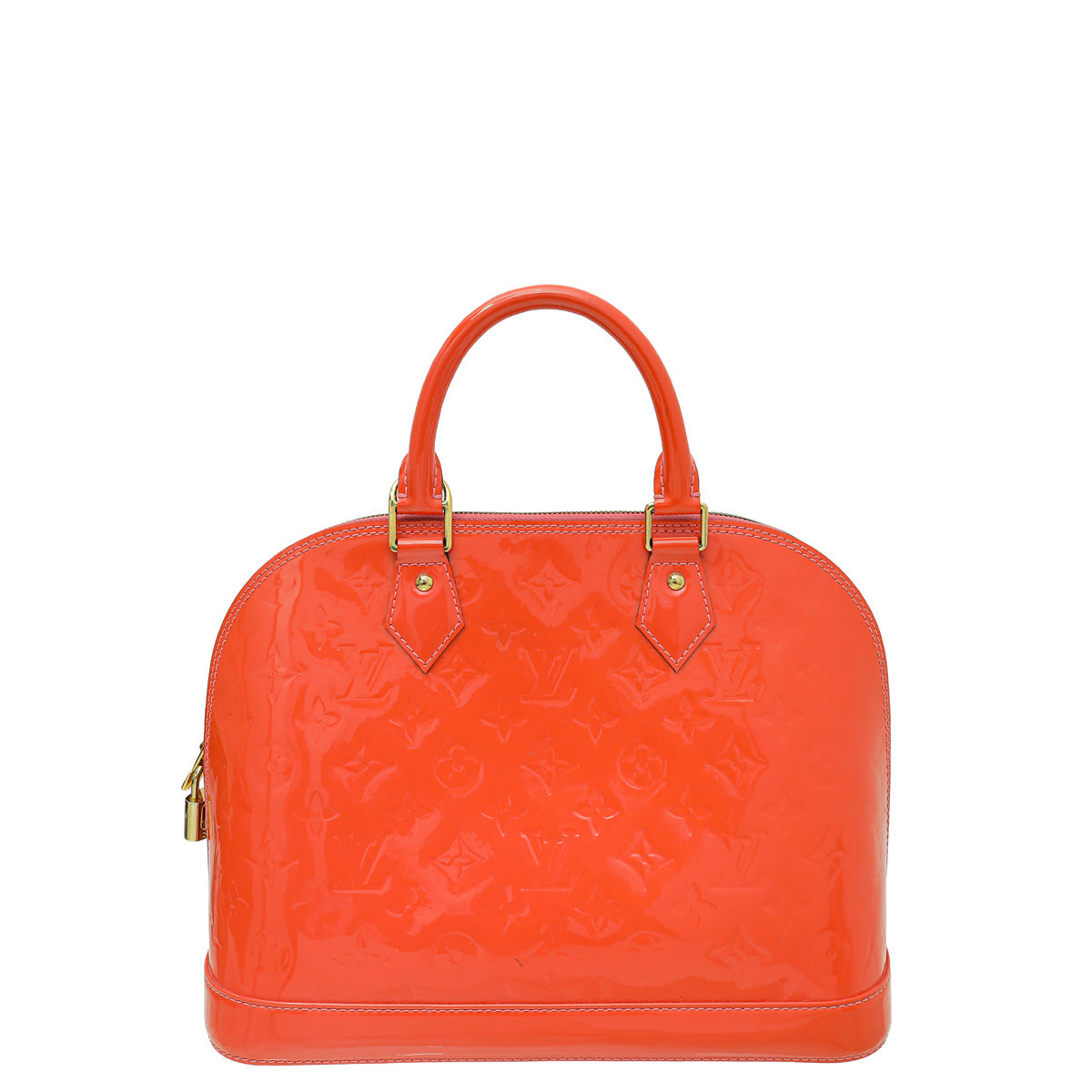 Louis Vuitton Rose Litchi Monogram Vernis Alma PM Bag