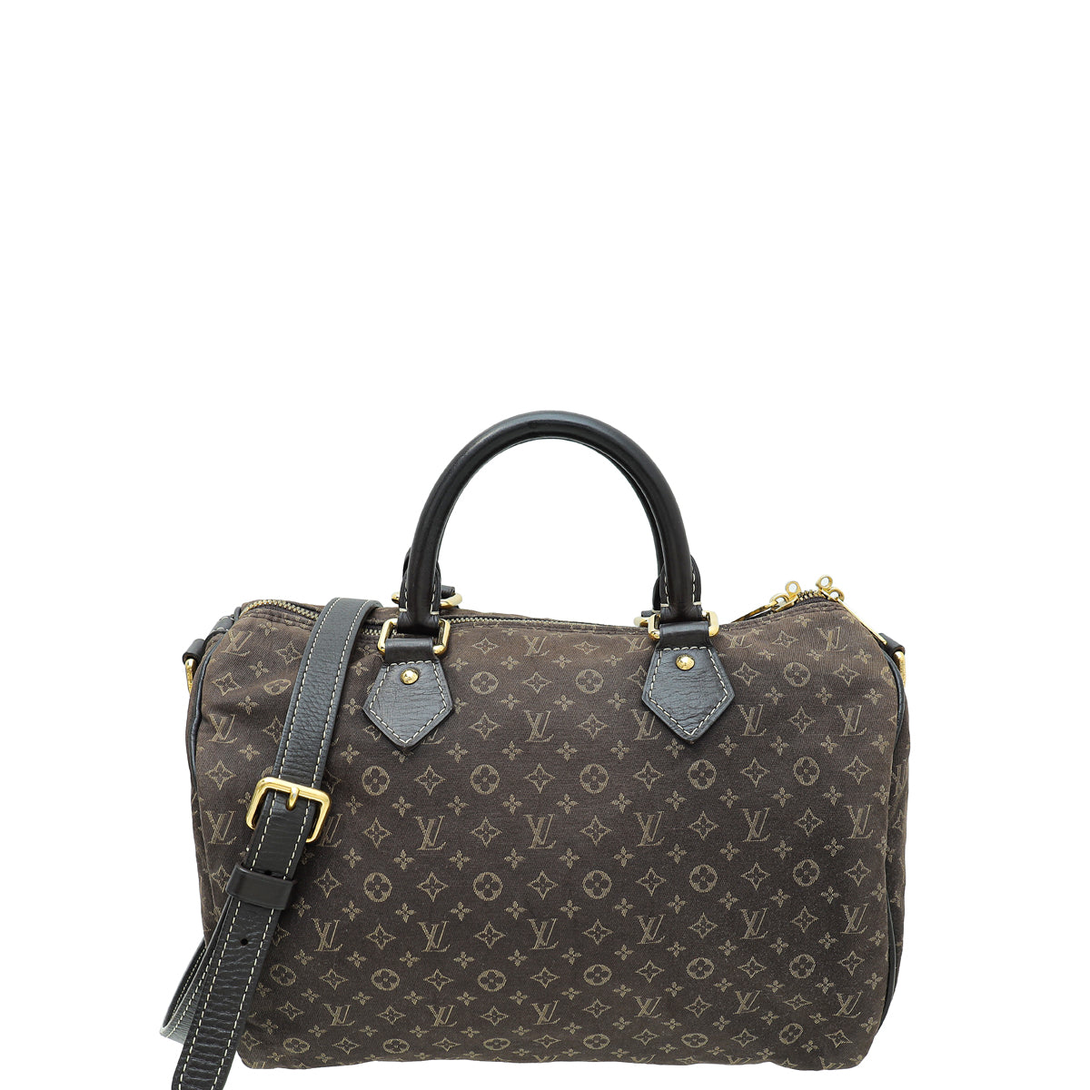 Louis Vuitton Brown Monogram Mini Lin Idylle Speedy 30 Bandouliere Bag