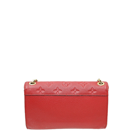 Louis Vuitton Red Monogram Empreinte Saint Germain Pochette With Chain