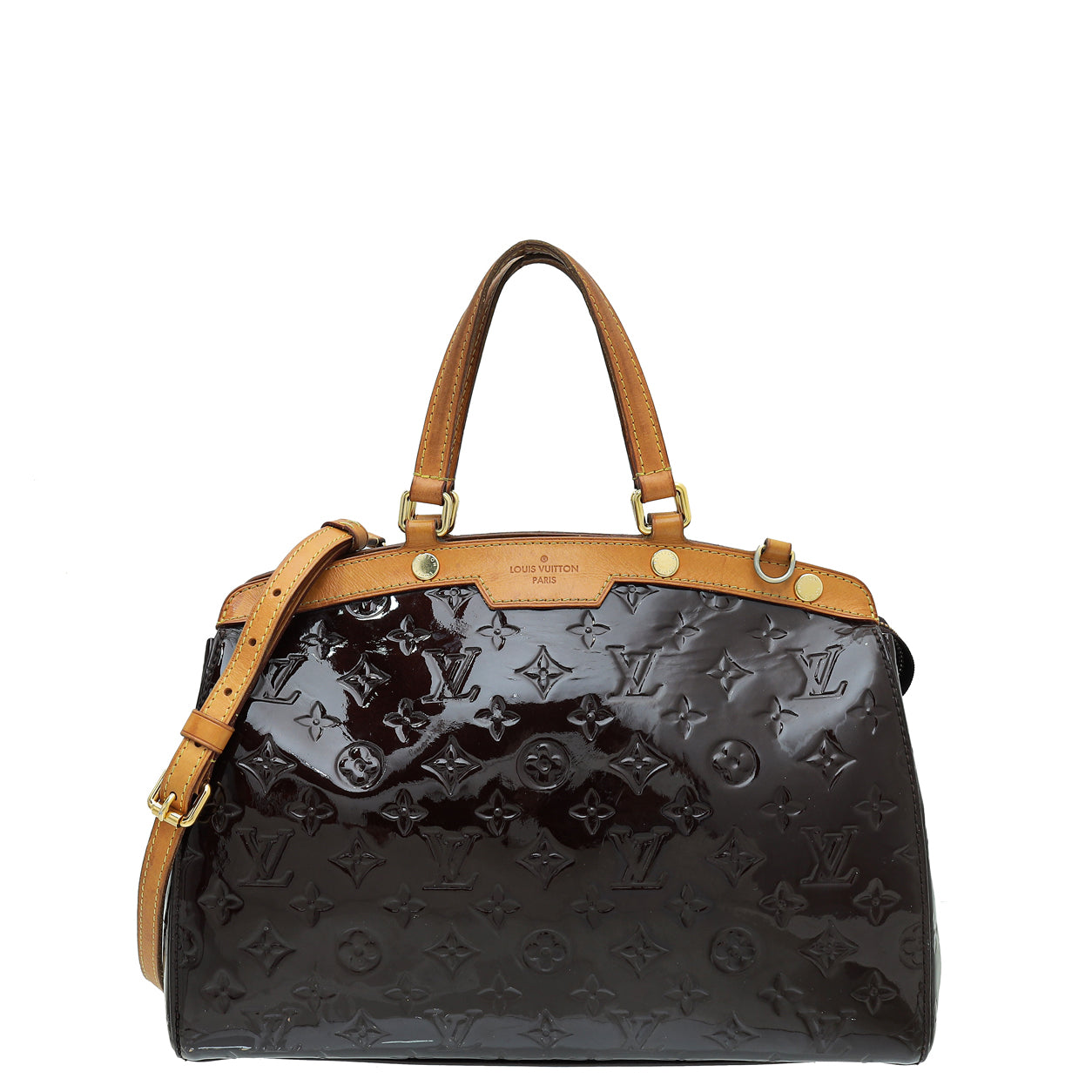 Louis Vuitton Amarante Monogram Vernis Brea MM Bag