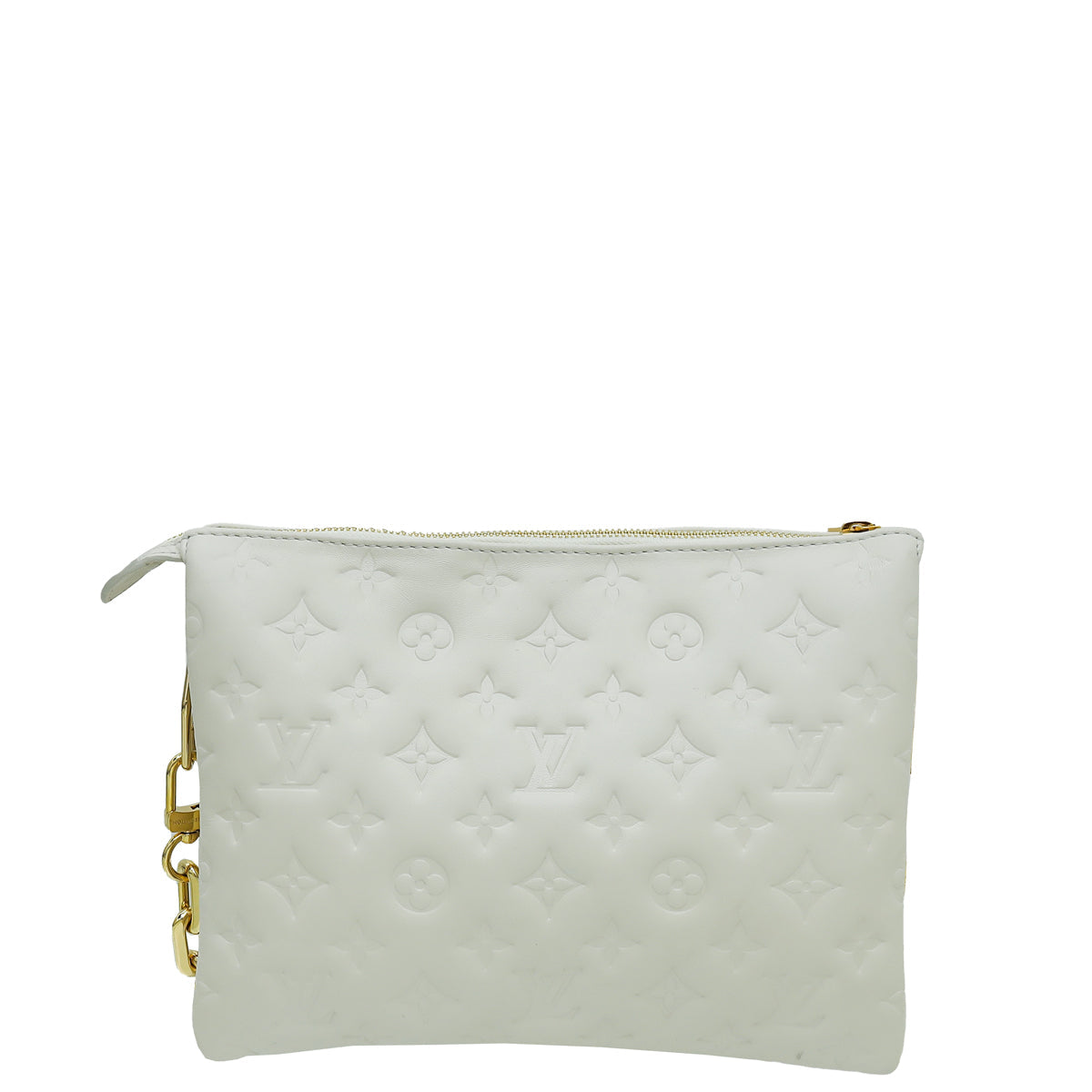 Louis Vuitton Cream Embossed Monogram Coussin PM Bag