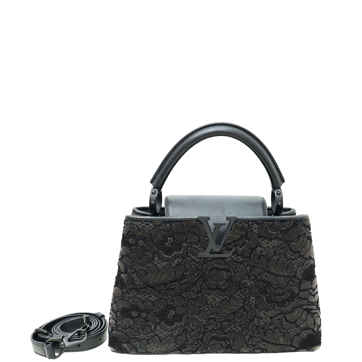 Louis Vuitton All Black Romantic Lace Capucines BB Bag