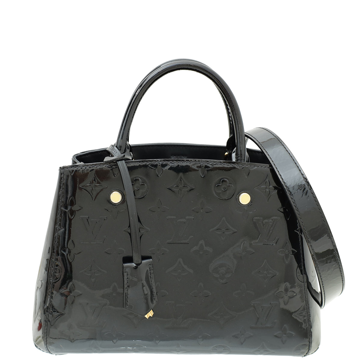 Louis Vuitton Black Monogram Vernis Montaigne BB Bag