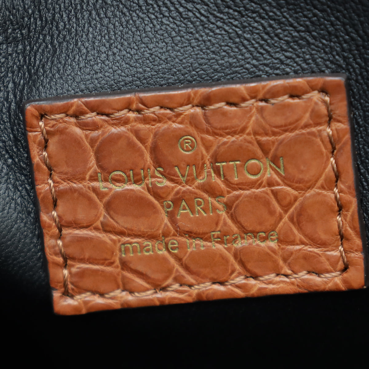 Louis Vuitton Cognac Matte Crocodile Volta Bag