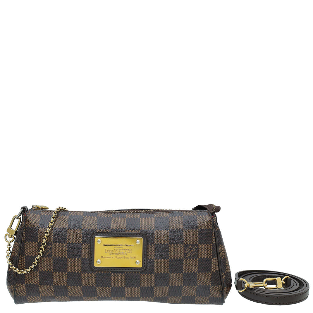 Louis Vuitton Damier Ebene Eva Clutch Bag