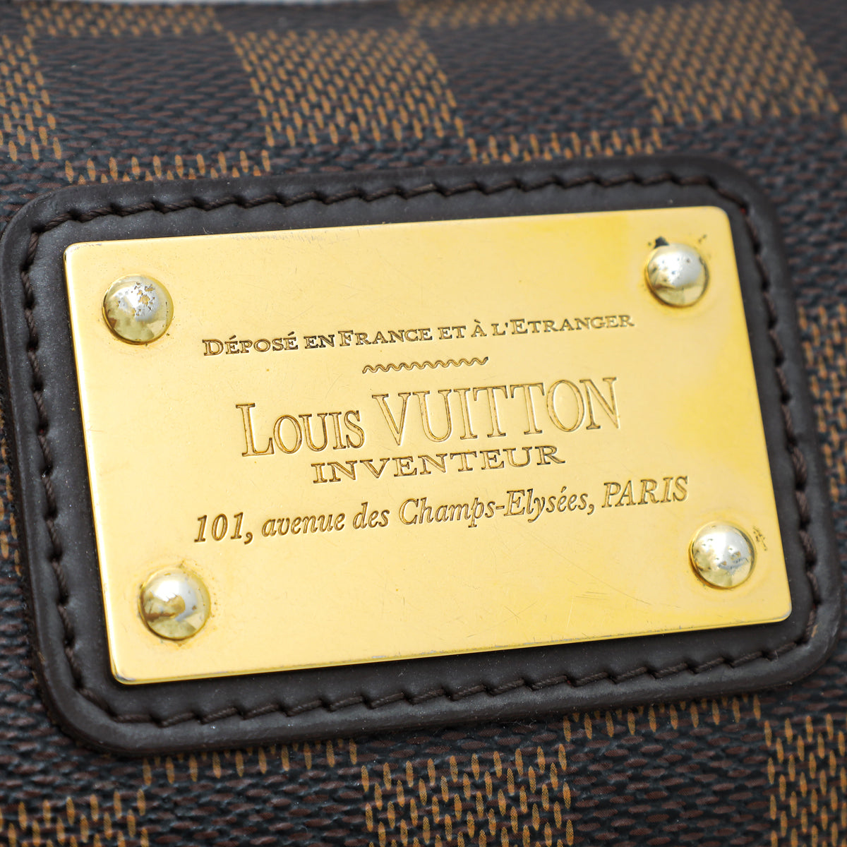 Louis Vuitton Damier Ebene Eva Clutch Bag