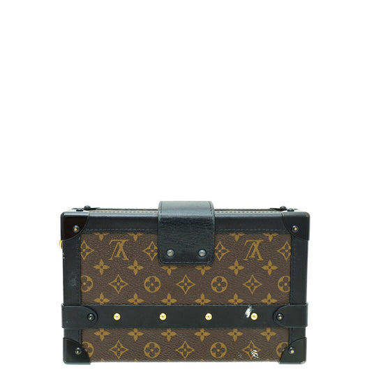 Louis Vuitton Bicolor Monogram Petite Malle Bag W/ 3 Signature Crosses