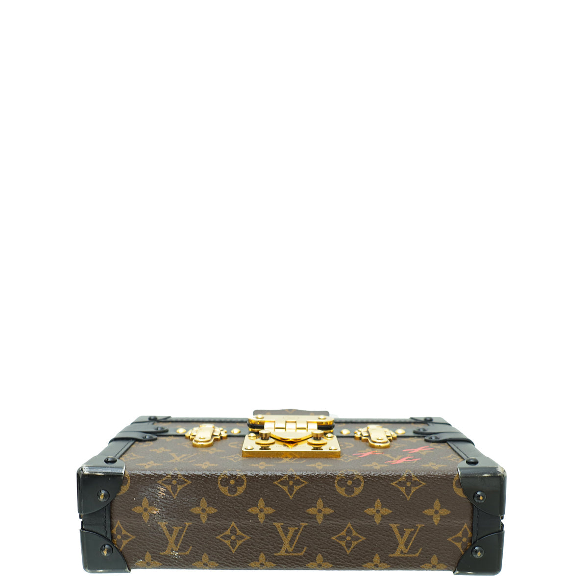 Louis Vuitton Bicolor Monogram Petite Malle Bag W/ 3 Signature Crosses