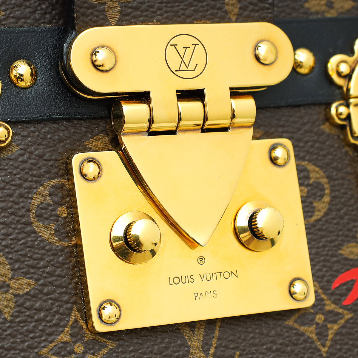 Louis Vuitton Bicolor Monogram Petite Malle Bag W/ 3 Signature Crosses