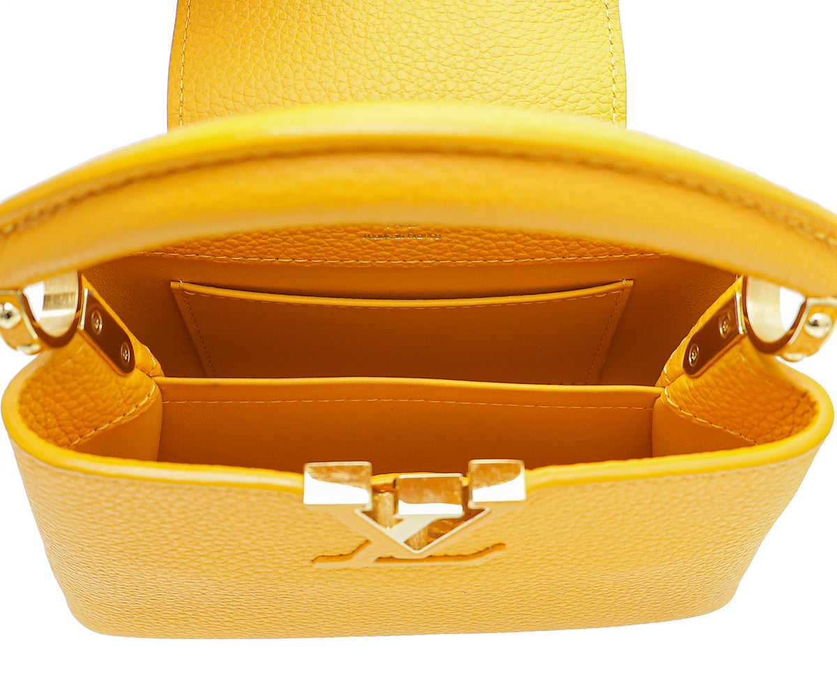 Louis Vuitton Yellow Capucines Mini Bag