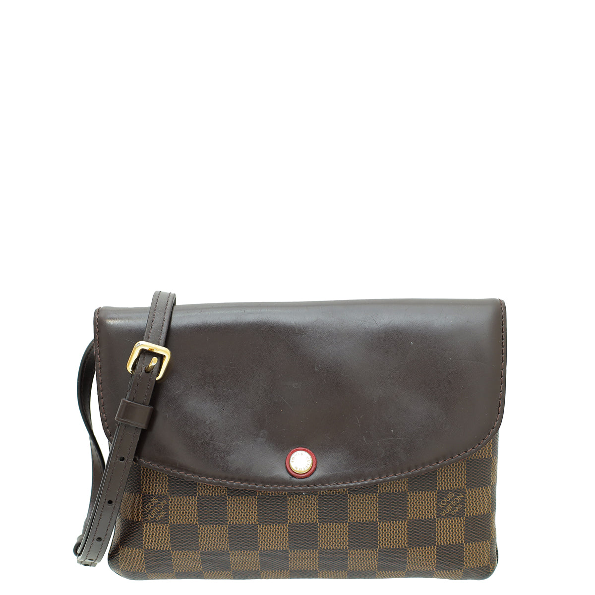 Louis Vuitton Damier Ebene Twice Pochette Bag