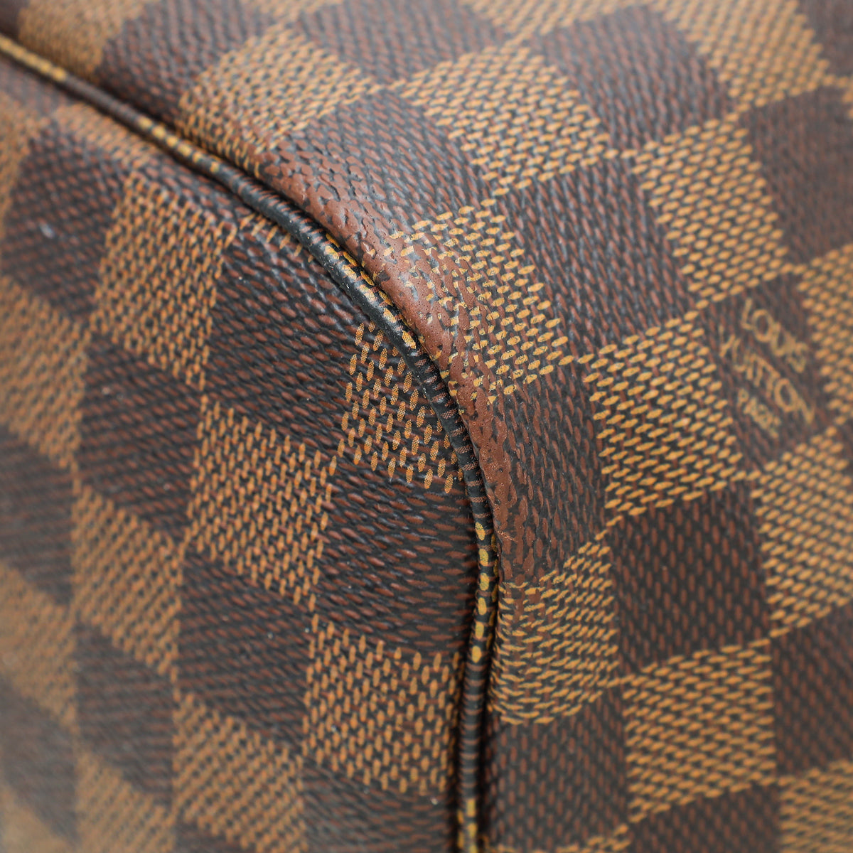 Louis Vuitton Damier Ebene Neverfull MM Bag W/ Pouch & 27 INITIALS