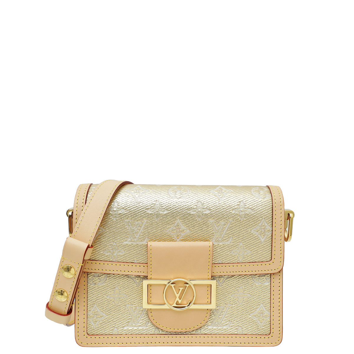 Louis Vuitton Metallic Gold Monogram Mini Dauphine Bag