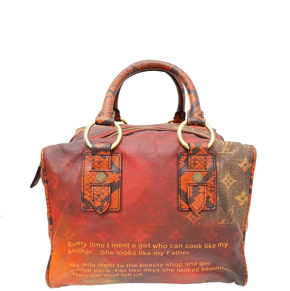 Louis Vuitton Rust Richard Prince Man Crazy Jokes Bag