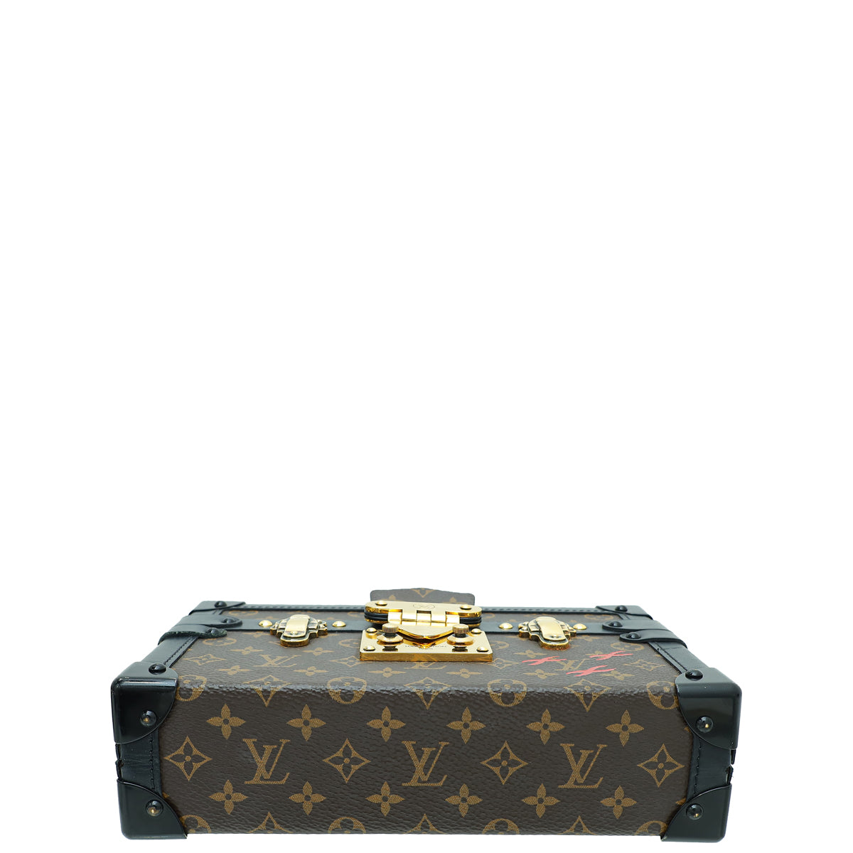 Louis Vuitton Bicolor Monogram Petite Malle Bag W/ 3 Signature Crosses