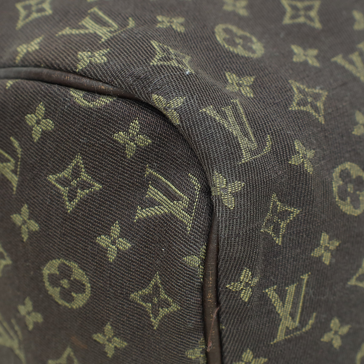 Louis Vuitton Monogram Brown Mini Lin Speedy 30 Bag