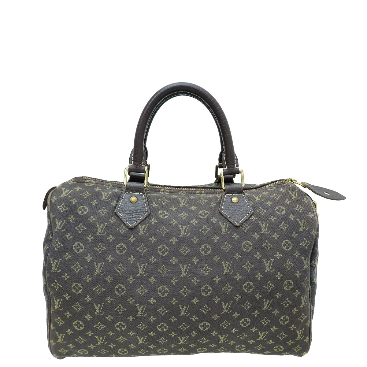 Louis Vuitton Brown Monogram Mini Lin Speedy 30 Bag