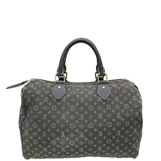 Louis Vuitton Brown Monogram Mini Lin Speedy 30 Bag