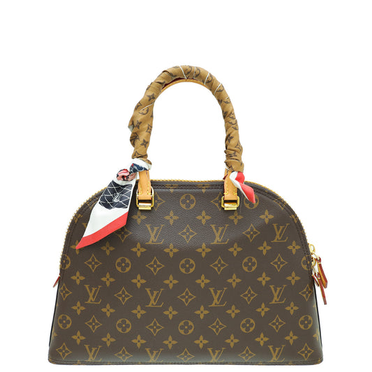 Louis Vuitton Brown Monogram Moon Alma Bag W/ Twilly