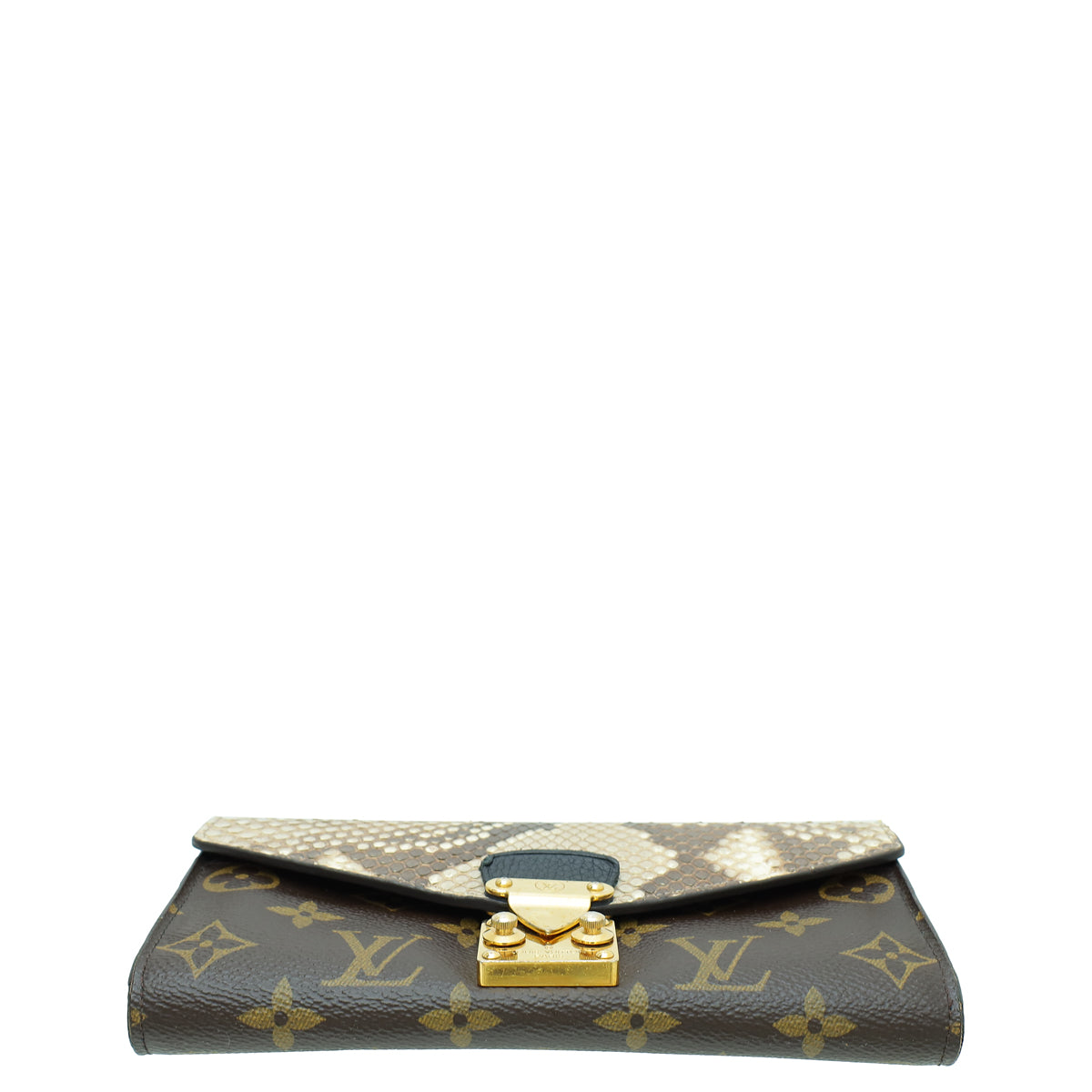 Louis Vuitton Tricolor Monogram Python Pallas Wallet