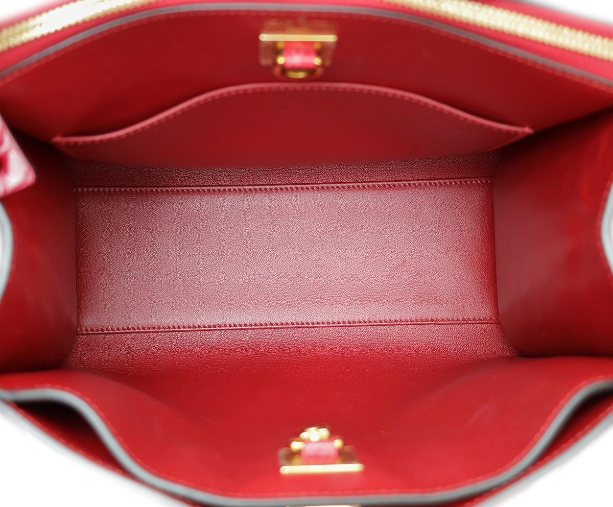 Louis Vuitton Red Shiny Alligator City Steamer PM Bag