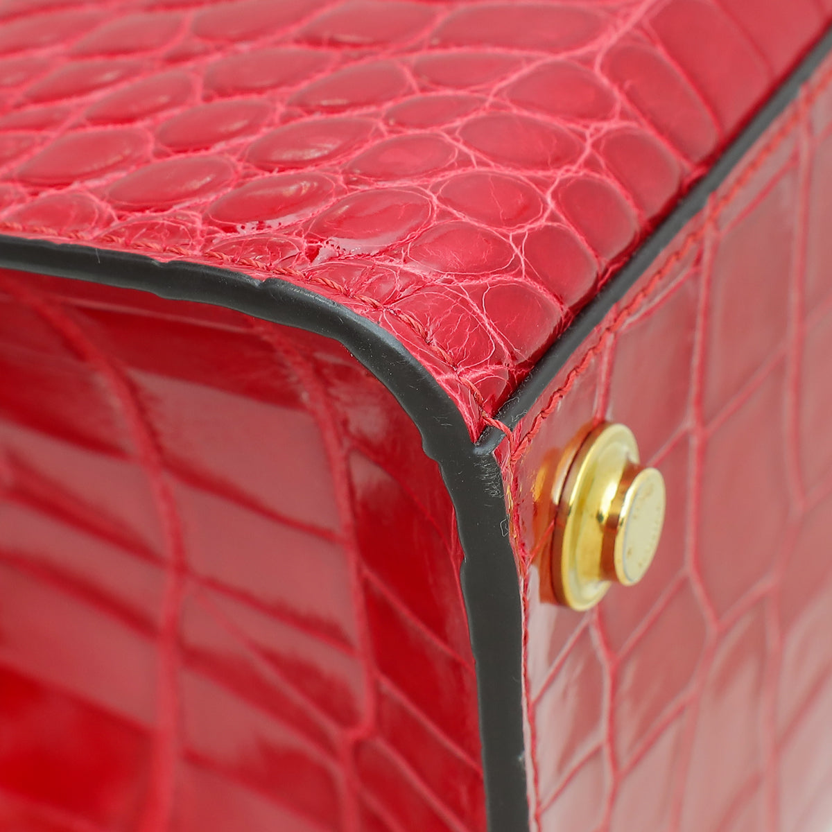 Louis Vuitton Red Shiny Alligator City Steamer PM Bag