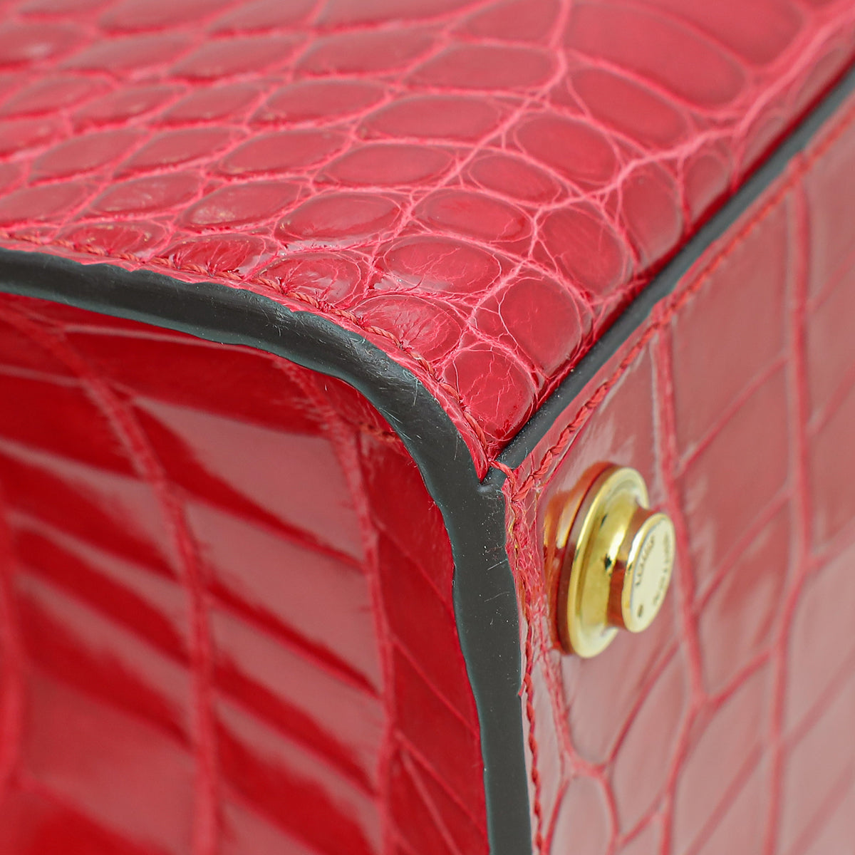 Louis Vuitton Red Shiny Alligator City Steamer PM Bag