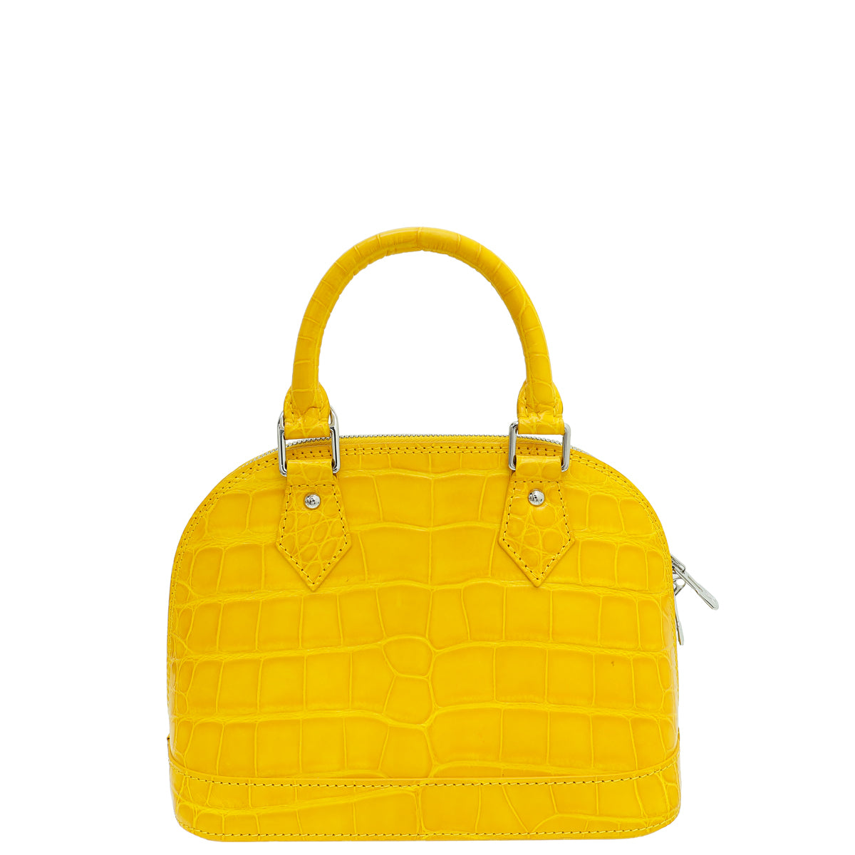 Louis Vuitton Jaune D'Or Shiny Crocodile Alma BB Bag