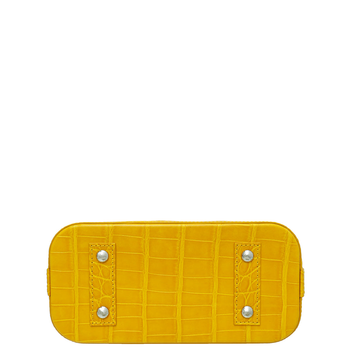 Louis Vuitton Jaune D'Or Shiny Crocodile Alma BB Bag