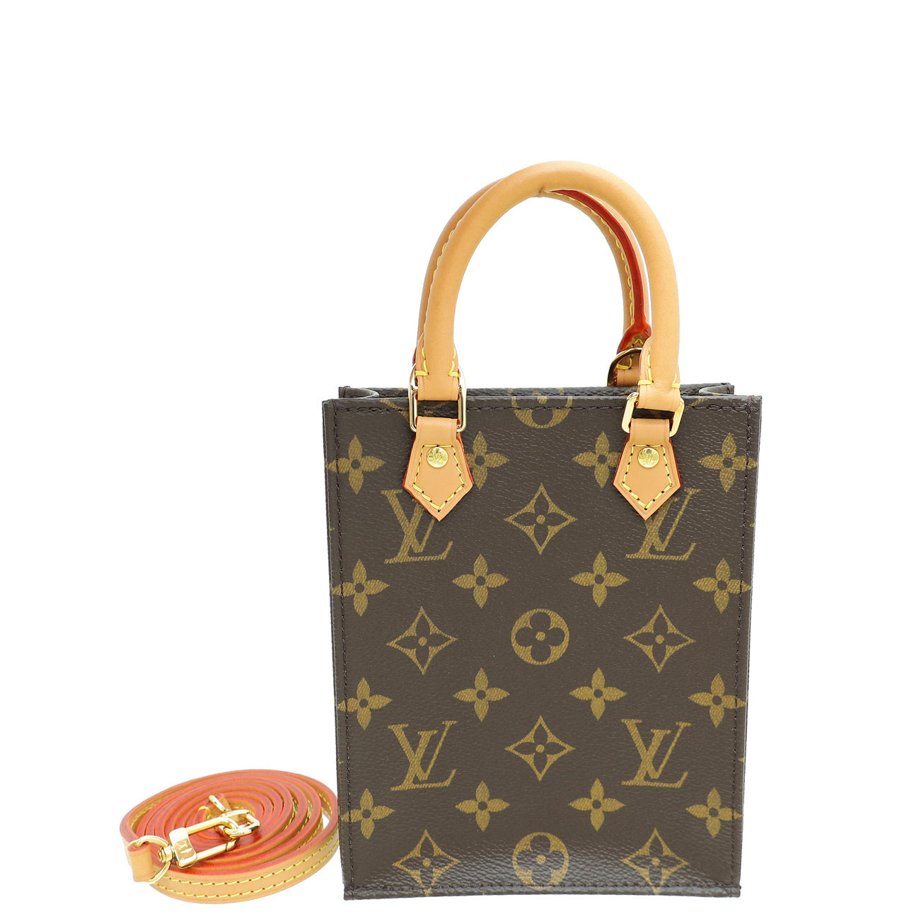 Louis Vuitton Brown Monogram Petit Sac Plat Bag