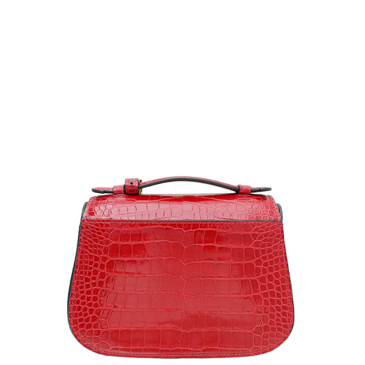 Louis Vuitton Cerise Shiny Alligator Neo Vivienne Bag