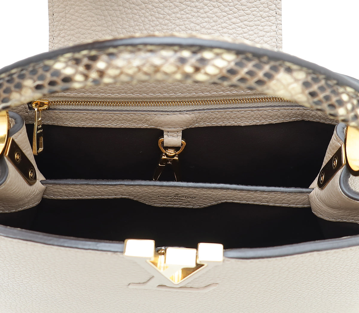 Louis Vuitton Galet Python Handle Capucines BB Bag