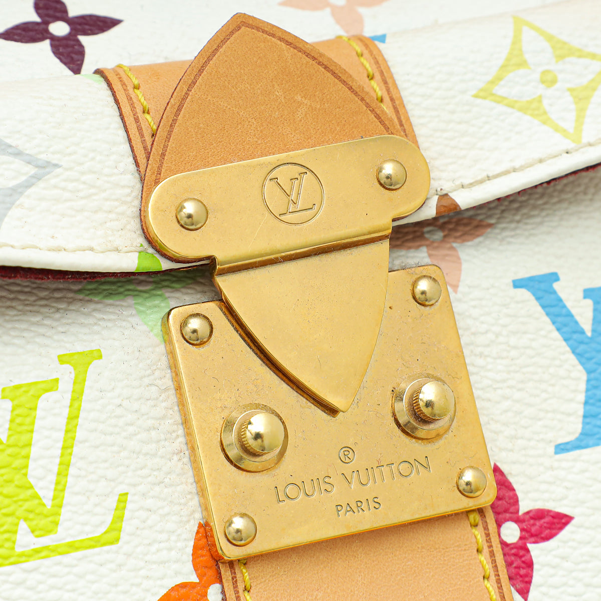 Louis Vuitton Monogram White Multicolor Speedy 30 Bag